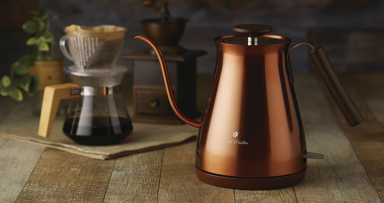 電気カフェケトル | デザイン家電を開発するアピックスインターナショナル 電気カフェケトル | デザイン家電を開発するアピックスインターナショナル
